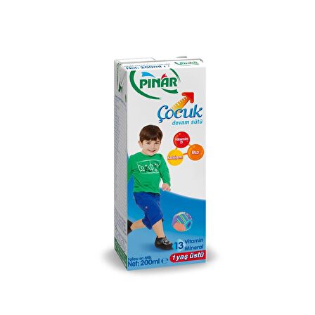 Pınar Çocuk Devam Sütü 200 Ml X 24 Adet