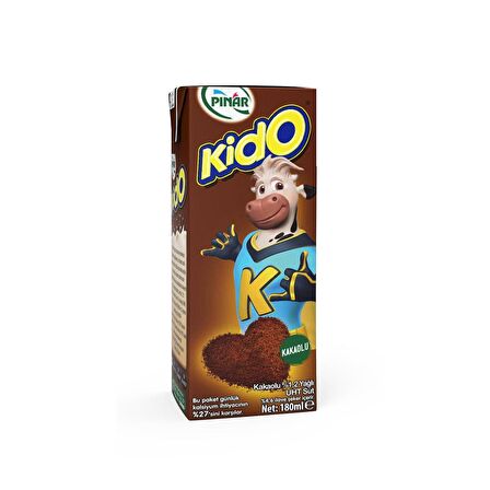 Pınar Kido Kakaolu Süt 180 Ml X 24 Adet