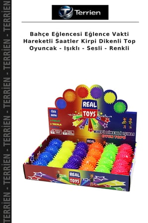 Bahçe Eğlencesi Eğlence Vakti Hareketli Saatler Kirpi Dikenli Top Oyuncak - Işıklı - Sesli - Renkli