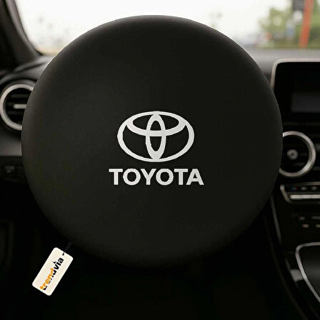 Toyota Modellerine Uygun Direksiyon Koruma Kılıfı - Siyah Penye Kumaş Malzeme