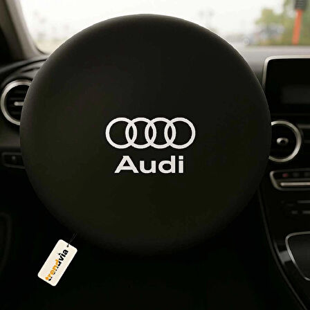 Audi Araba Direksiyon Kılıfı Siyah | Direksiyon Koruyucu Penye Kumaş Kaplama