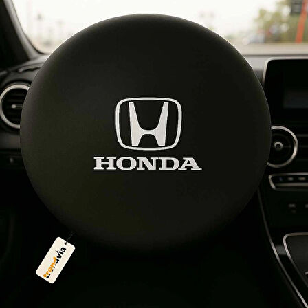 Honda Modellerine Uygun Direksiyon Koruma Kılıfı - Siyah Penye Kumaş Malzeme
