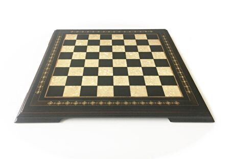 Helena Wood Art El Yapımı Masif Ahşap Sedefli Satranç Tablası 59x59
