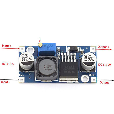 XL6009 DC-DC Boost Güç Modülü Ayarlanabilir Çıkış Super LM2577 4A Akım