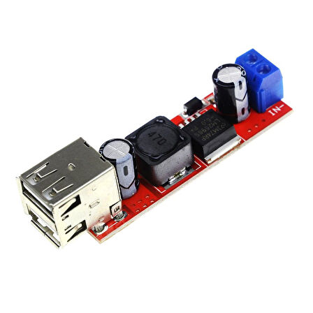 Dual USB Soket Output 9V/12V/24V/36V to 5VDC-DC 3A Step-Down Araç Şarj