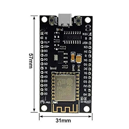 ESP8266 CH340 NodeMcu Lua WIFI V3 USB-C Geliştirme Kartı