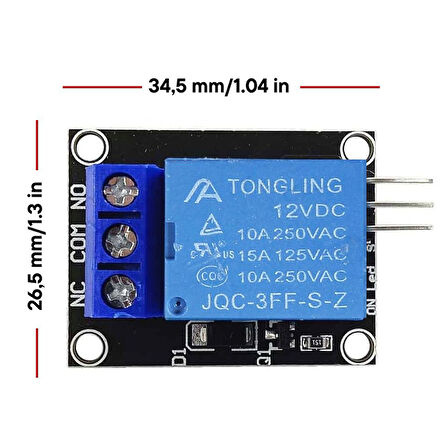 12V Röle Modülü KY-019 1-way