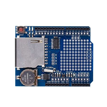 Data Kayıt SD Kartlı Data Logging Shield Reset Butonlu
