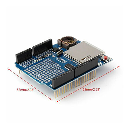 Data Kayıt SD Kartlı Data Logging Shield Reset Butonlu