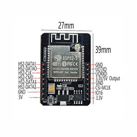 ESP32-CAM WiFi Bluetooth Geliştirme Kartı