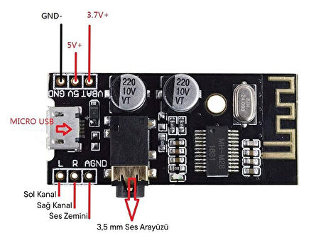 MH-MX8 Kablosuz Ses Modülü Audio Wireless Bluetooth Module