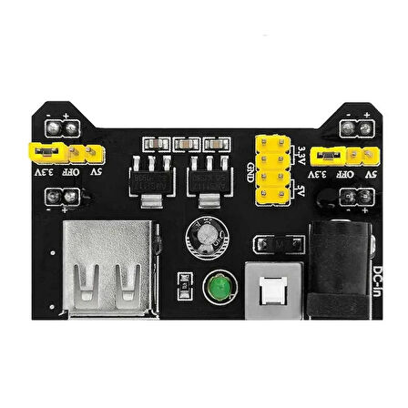 MB-102 Breadboard Güç Kaynağı Modülü Dual 5V/3.3V Output DC Voltaj Regülatörü
