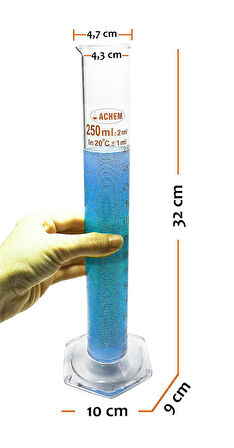 Eurodensimeter 0-20 Bomemetre Hidrometre 250ml Cam Mezür ve GM1311 Prob Termometre Seti Kaliteli