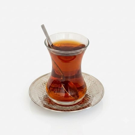 Shark Anatolia Otağ Bakır Çay Tabağı Beyaz Bakır, Makine Dövmesi Otantik Türk Çay Altlığı, Geleneksel Bakır Sunum Tabağı