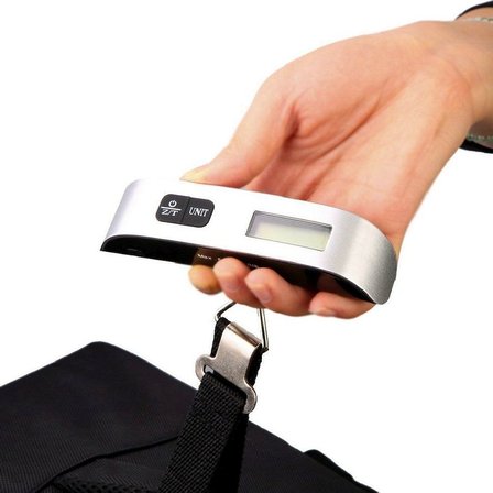 50kg Askılı El Bagaj Tartısı ve Lastik Basınç Ölçer Kontrol Seti