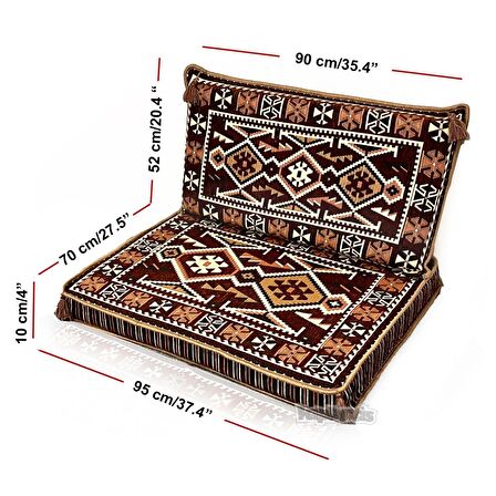 Anadolu Şark Köşesi Tekli Sedir Takımı Kahve