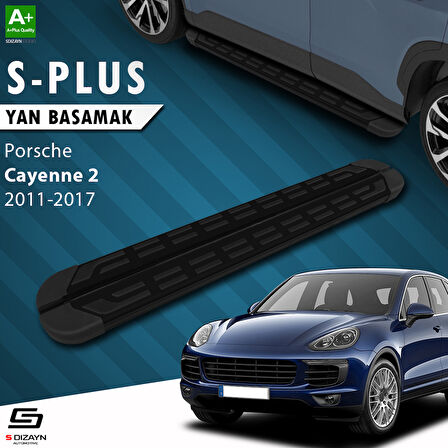S-Dizayn Porsche Cayenne 2 S-Plus Siyah Yan Basamak 193 Cm 2011-2017 A+ Kalite
