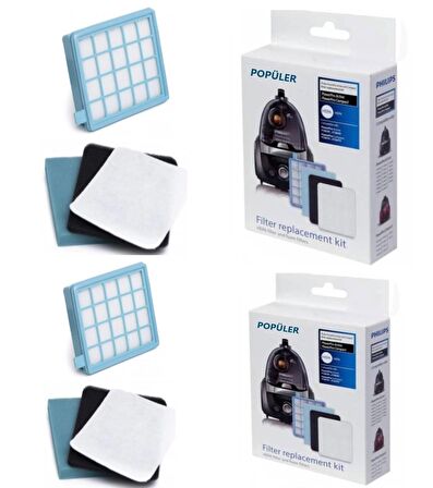 Philips FC 8475 8477 PowerPro Hepa Filtre Seti Sünger Hediye 2 KUTU
