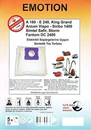 Fakir C240 Action 220-240 Süpürge Toz Torbası 10 Adet