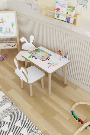 Yaz-sil Yüzey Çocuk Masası-aktivite Masası-çocuk Çalışma Masası Takımı 2 Adet Sandalyeli