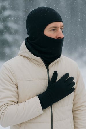 Polar Bere Eldiven Boyunluk ve Kar Maskesi