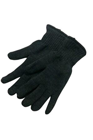 Unisex Siyah Termal Kışlık Orlon Eldiven