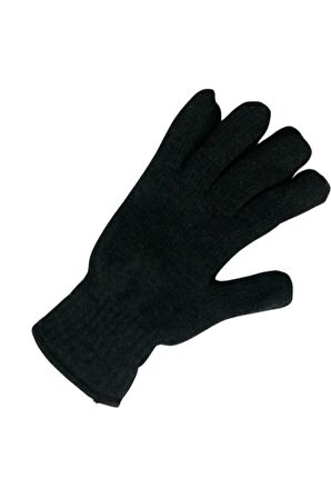 Unisex Siyah Termal Kışlık Orlon Eldiven