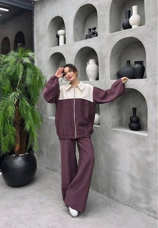Natura Premium Kalite TNCL Kumaş Oversize Ceketli İkili Takım - Tesettür Uyumlu