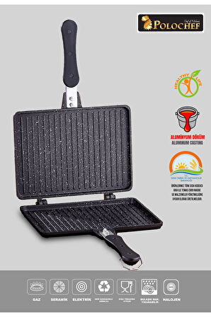 Döküm Granit Ocak Üstü El Tost Makinası