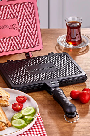 Döküm Granit Ocak Üstü El Tost Makinası