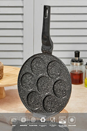 Granit Döküm Emoji Pankek Tava 26 cm