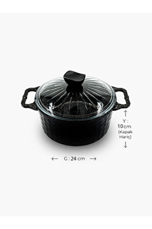 Döküm Granit Kızartma Tenceresi Fritöz 24cm