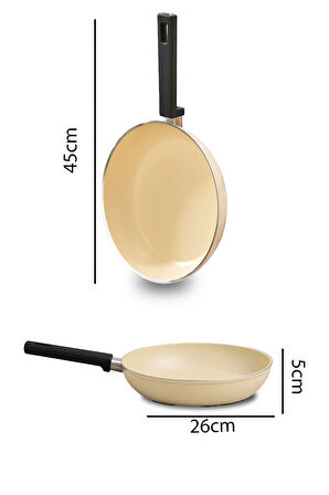 Seramik Tencere Seti 7 Parça Krem