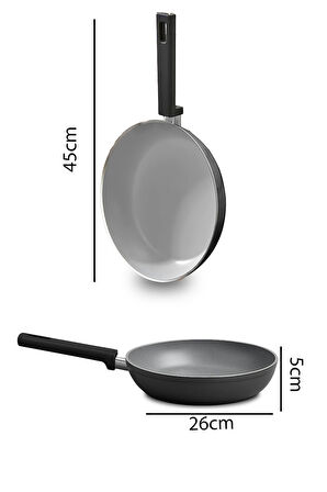 Seramik Tencere Seti 7 Parça Siyah