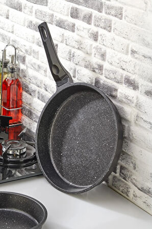 Kristal Döküm Granit 3'lü Tava Seti