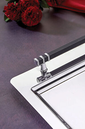 Beren Çay Kahve Sunum Tepsisi Paslanmaz Çelik