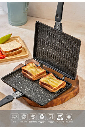 Granit Waffle Ve Tost Tavası Seti