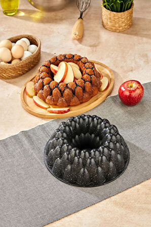 Prizma Döküm Granit Kek Kalıbı Siyah 26 cm