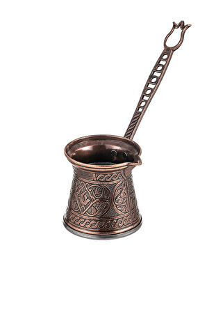Zamak 2 Döküm Kahve Cezvesi Bakır Renk 100 ml. 2 kişilik