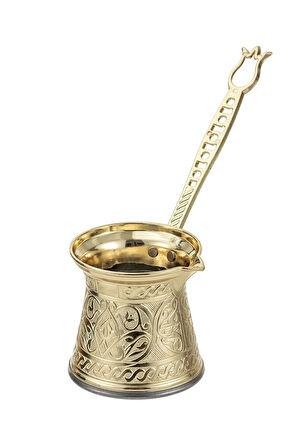Zamak 3 Döküm Kahve Cezvesi Altın Renk 140 ml. 2-3 Kişilik