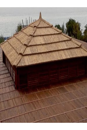 Doğal ve Dayanıklı Pres Bambu Kamış Balkon Çatı Kaplama (kalınlık , 2 cm 1 x 2 metre)