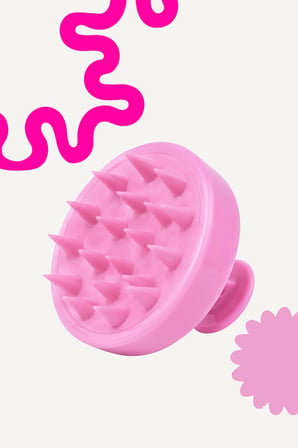 POP Beauty Saç Bakım Fırçası, Saç Derisine Masaj Yapan Şampuan Tarağı, Duş Fırçası (PEMBE) POPBeauty0002