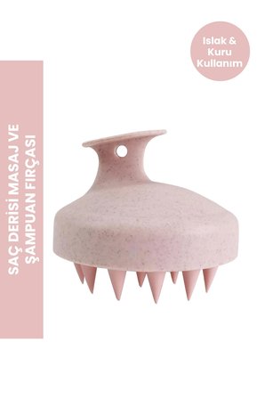 POP Beauty Saç Bakım Fırçası, Saç Derisine Masaj Yapan Şampuan Tarağı, Duş Fırçası (GÜL KURUSU) POPBeauty0005
