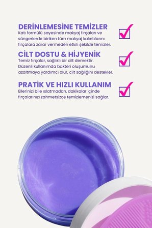 Makyaj Fırçasını Ve Süngerini Temizleme Sabunu Ve Silikon Matı 120gr (BÜYÜK BOY)