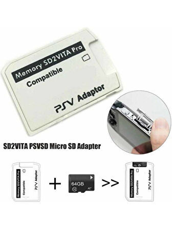 SD2VITA Ps Vita Hafıza Kartı Adaptörü Mikro Sd Kart Çevirici