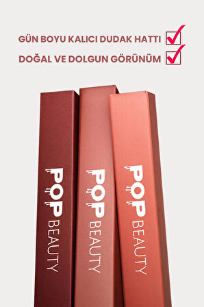 3'Lü Soyulabilir Dudak Kalemi - Peel-Off Lip Tattoo Seti