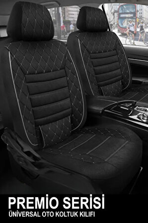 Audi Q5  Uyumlu 5 KOLTUK TAM SETPREMİO SERİSİ TAY TÜYÜ OTO KOLTUK KILIFI KOKMA TERLETME YAPMAZ BEYAZ DİKİŞ DETAYLI