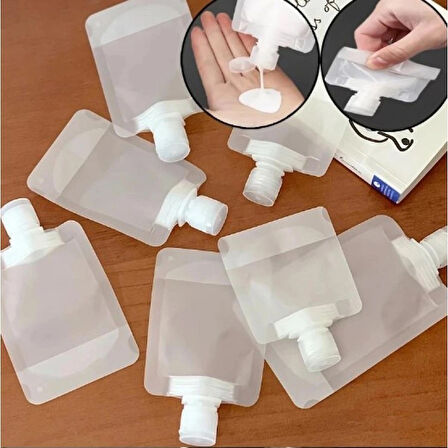 Krem Şampuan Kabı Tekrar Kullanılabilir Seyahat Seti 100 Ml 3 Adet
