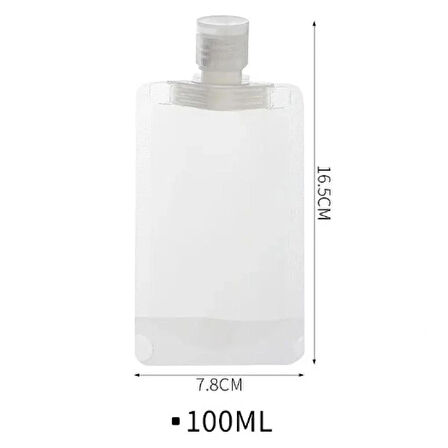 Krem Şampuan Kabı Tekrar Kullanılabilir Seyahat Seti 100 Ml 3 Adet