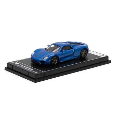 Hyper Car Porsche 918 Spyder Saphire Blue Metallic-League Collection 1/64 Model Araba